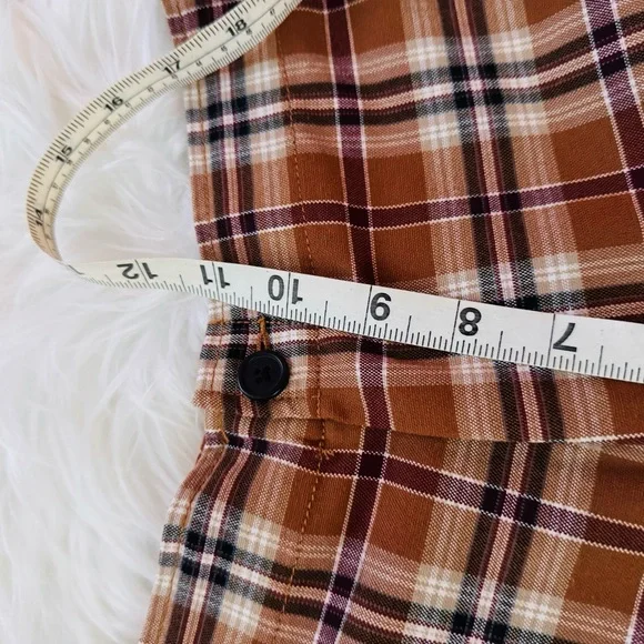 John Galt aka Brandy Melville high waist plaid bootcut flare relaxed pants - Picture 6 of 8